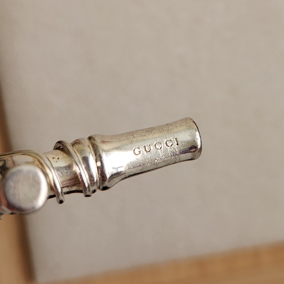 GUCCI Bamboo Cross Silver 925 Pendant Necklace - Picture 5 of 7